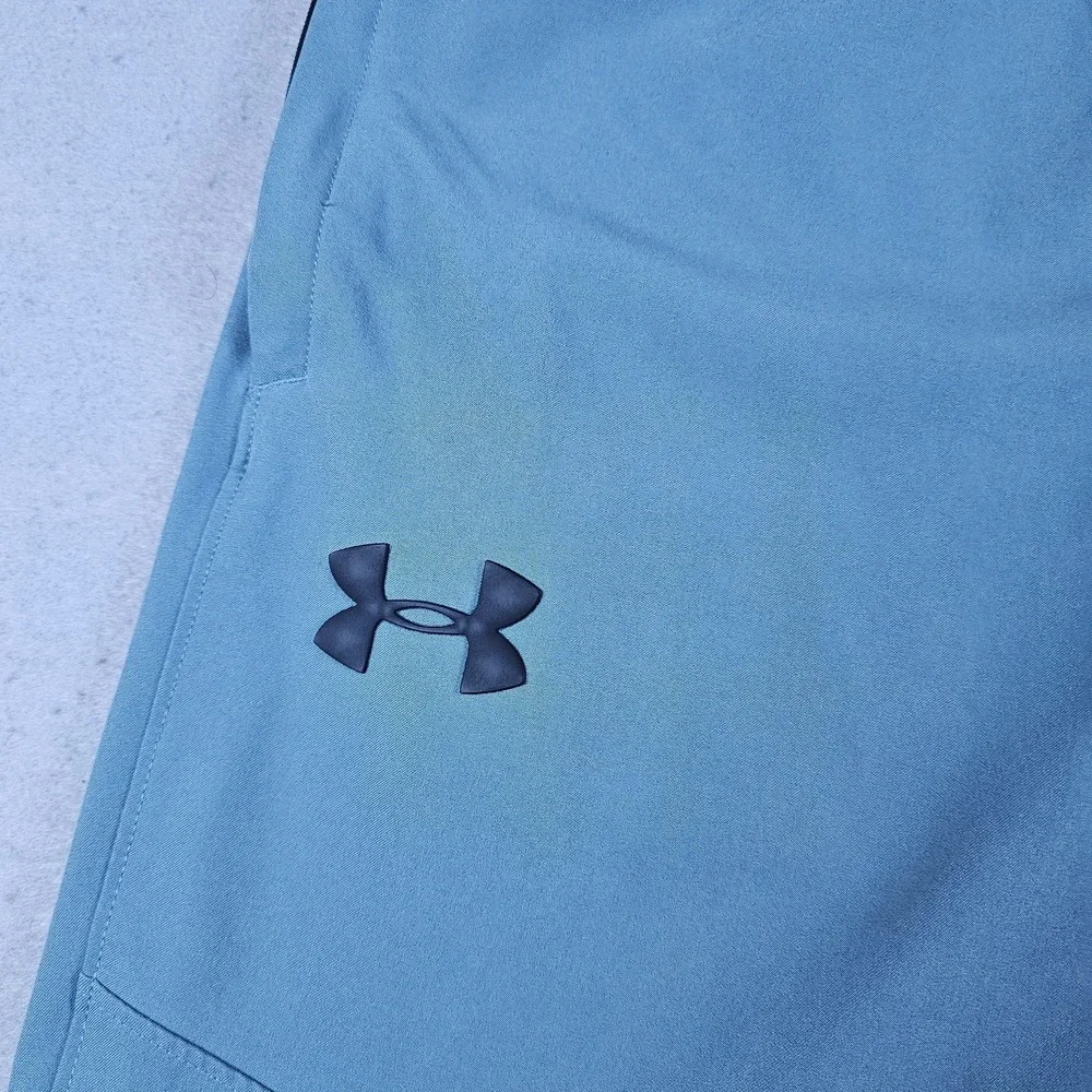 Under Armour Sportstyle Elite Jogger Pants Mens Large Blue Fitted Zip Pockets